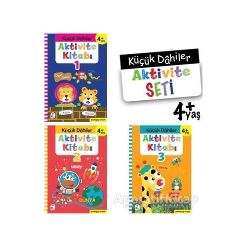 Küçük Dahiler Aktivite Seti 4+ Yaş (3 Kitap Takım) - Ayça G. Derin - İndigo Çocuk