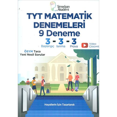 Simedyan Akademi 2021 TYT Matematik Denemeleri 9 Deneme - (3 Başlangıç-3 Isınma-3 Prova)