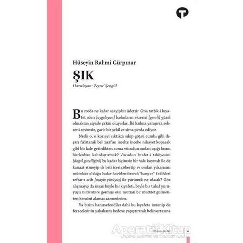 Şık - Hüseyin Rahmi Gürpınar - Turkuvaz Kitap