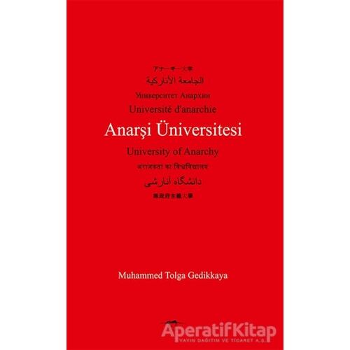 Anarşi Üniversitesi - Muhammed Tolga Gedikkaya - Sokak Kitapları Yayınları