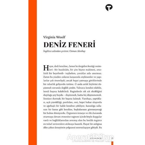 Deniz Feneri - Virginia Woolf - Turkuvaz Kitap