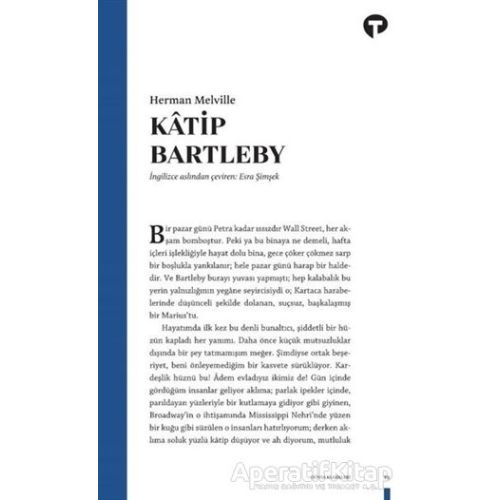 Katip Bartleby - Herman Melville - Turkuvaz Kitap