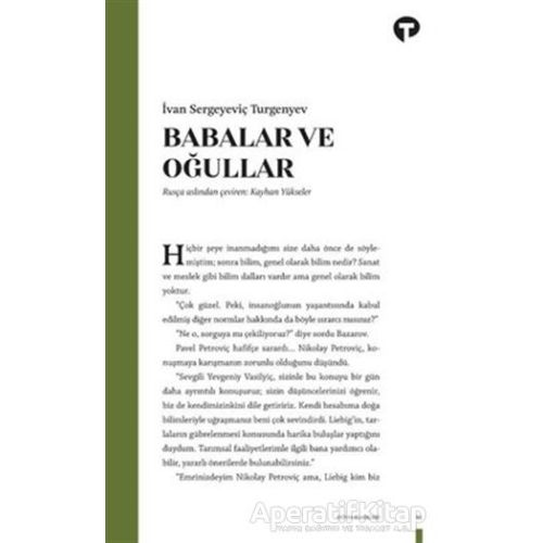 Babalar ve Oğullar - Ivan Sergeyevich Turgenev - Turkuvaz Kitap