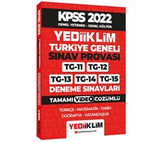 Yediiklim 2022 KPSS Genel Yetenek Genel Kültür Türkiye Geneli Tamamı Video Çözümlü Deneme Sınavları
